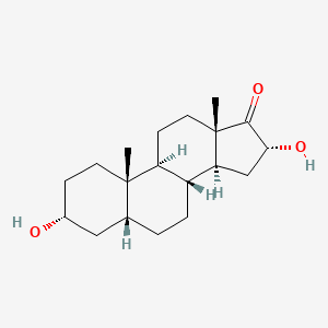 Chemical structure of 16α-Hydroxyetiocholanolone