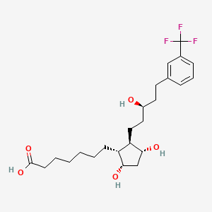 Chemical structure of 17-trifluoromethylphenyl-13,14-dihydro trinor Prostaglandin F1α