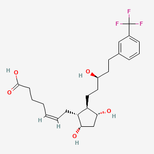Chemical structure of 17-trifluoromethylphenyl-13,14-dihydro trinor Prostaglandin F2α