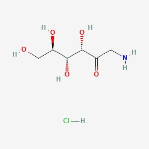 Chemical structure of 1-Amino-1-deoxy-D-fructose (hydrochloride)