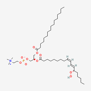 Chemical structure of 1-Palmitoyl-2-13(S)-HpODE-sn-glycero-3-PC