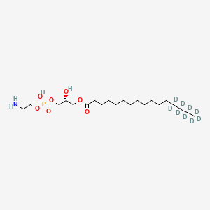 Chemical structure of 1-Palmitoyl-d9-2-hydroxy-sn-glycero-3-PE