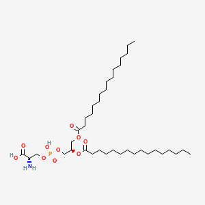Chemical structure of 1-Palmitoyl-d9-2-palmitoyl-sn-glycero-3-PS