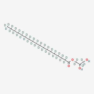 Chemical structure of 1-Stearoyl-rac-glycerol-d40