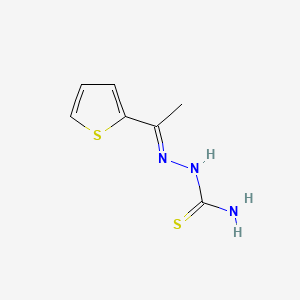 Chemical structure of {[1-(Thiophen-2-yl)ethylidene]amino}thiourea