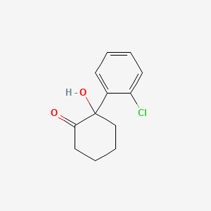 Chemical structure of 2-(2-Chlorophenyl)-2-hydroxycyclohexanone