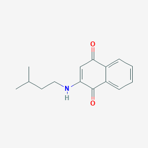 Chemical structure of 2-(Isopentylamino)naphthalene-1,4-dione