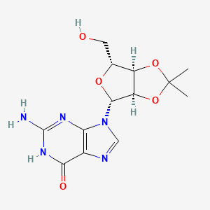 Chemical structure of 2',3'-Isopropylideneguanosine