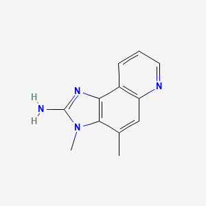 Chemical structure of 2-Amino-3,4-dimethylimidazo(4,5-f)quinoline