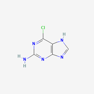 Chemical structure of 2-Amino-6-chloropurine