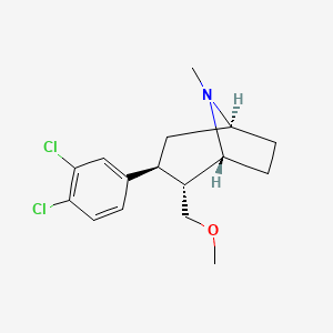 Chemical structure of 3,4-dichloro-α-Pyrrolidinoisohexanophenone (hydrochloride)