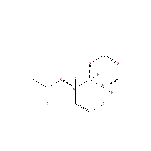 Chemical structure of 3,4-Di-O-acetyl-L-fucal