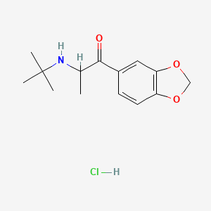 Chemical structure of 3',4'-Methylenedioxy-N-tert-butylcathinone (hydrochloride)