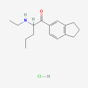 Chemical structure of 3',4'-trimethylene-α-Ethylaminovalerophenone (hydrochloride)