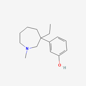 Chemical structure of 3',4'-dimethyl-α-Ethylaminovalerophenone (hydrochloride)