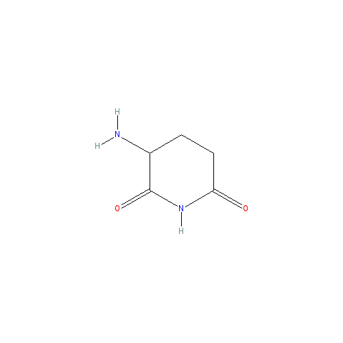 Chemical structure of 3-Amino-2,6-Piperidinedione