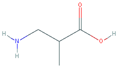 Chemical structure of 3-Aminoisobutyric Acid (sodium salt)