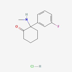 Chemical structure of 3-fluoro Deschloroketamine (hydrochloride)