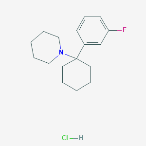 Chemical structure of 3-fluoro PCP (hydrochloride)