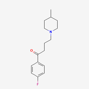 Chemical structure of 3-fluoro-α-Pyrrolidinoisohexanophenone (hydrochloride)