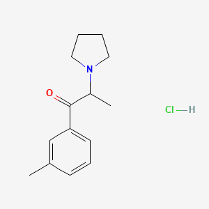 Chemical structure of 3-methyl-α-Pyrrolidinopropiophenone (hydrochloride)