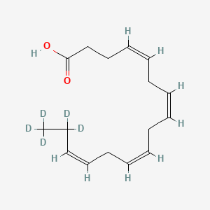 Chemical structure of Hexadecatetraenoic acid-d5