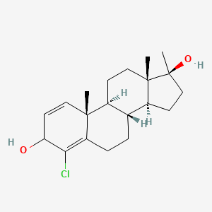 Chemical structure of 4-Chloro-17α-methyl-androsta-1,4-diene-3,17-diol