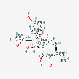 Chemical structure of Deoxynivalenol-13C15