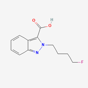 Chemical structure of 4-fluoro MDMB-BUTINACA 3-carboxy-2'-indazole metabolite
