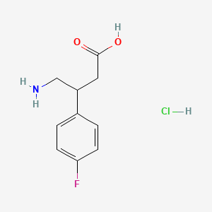 Chemical structure of 4-fluoro Phenibut (hydrochloride)
