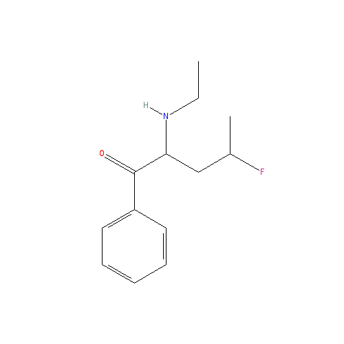 Chemical structure of 4-fluoro-α-Ethylaminovalerophenone (hydrochloride)