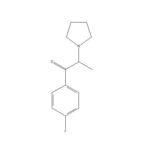 Chemical structure of 4'-fluoro-α-Pyrrolidinopropiophenone (hydrochloride)