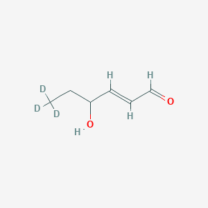 Chemical structure of 4-hydroxy Hexenal-d3