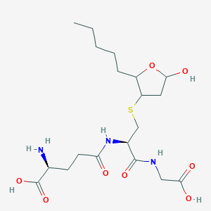 Chemical structure of 4-hydroxy Nonenal Glutathione-d3 (trifluoroacetate salt)