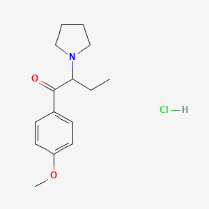 Chemical structure of 4-methoxy-α-Pyrrolidinobutiophenone (hydrochloride)