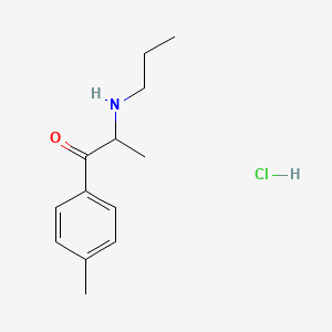Chemical structure of 4-methyl-N-Propylcathinone (hydrochloride)