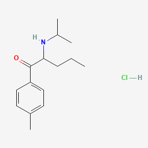 Chemical structure of 4-methyl-α-Isopropylaminovalerophenone (hydrochloride)