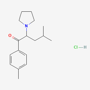 Chemical structure of 4-methyl-α-Pyrrolidinoisohexanophenone (hydrochloride)