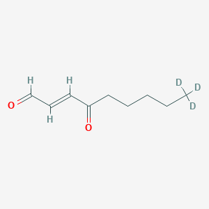 Chemical structure of 4-oxo-2-Nonenal-d3