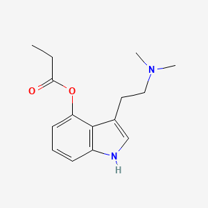 Chemical structure of 4-propanoyloxy DMT