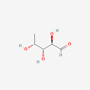 Chemical structure of 5-deoxy-D-Ribose