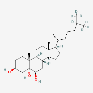 Chemical structure of 5α,6β-Dihydroxycholestanol-d7