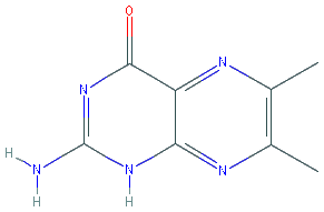 Chemical structure of 6,7-Dimethylpterin