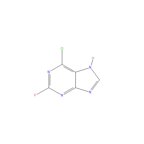Chemical structure of 6-Chloro-2-fluoropurine