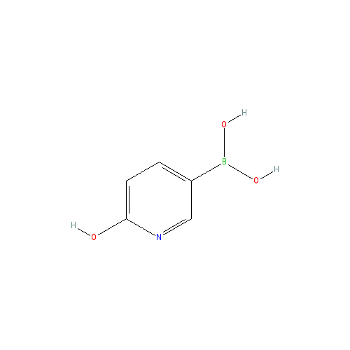 Chemical structure of 6-Hydroxypyridine-3-boronic acid