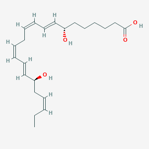 Chemical structure of 7(S),17(S)-dihydroxy-8(E),10(Z),13(Z),15(E),19(Z)-Docosapentaenoic Acid
