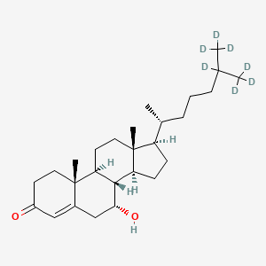 Chemical structure of 7α-hydroxy-4-Cholesten-3-one-d7