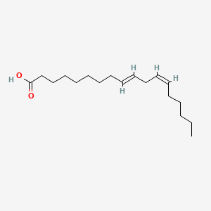 Chemical structure of Linoleic acid, (9Z,12E)-