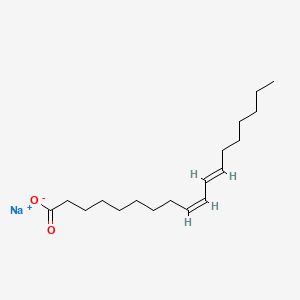 Chemical structure of sodium;(9Z,11E)-octadeca-9,11-dienoate