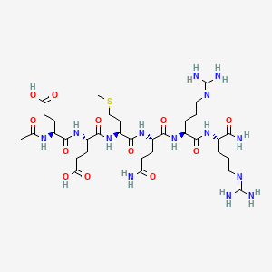 Chemical structure of Acetyl Hexapeptide-3 (acetate)